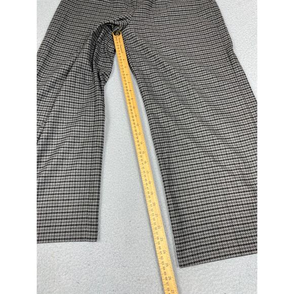 Zara Womens Size M Gray Houndstooth Wide Leg Cropped Pants - Picture 5 of 11